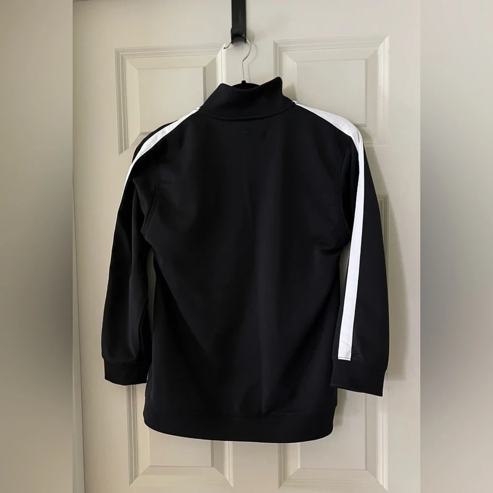 - Y2K kids Nike Black track suit zip up jacket with white arm stripes, retro M
